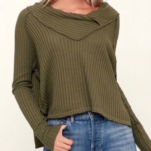 Free People Olive Green Wildcat Thermal S